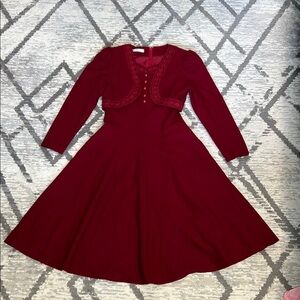 Elegant Burgundy Dress